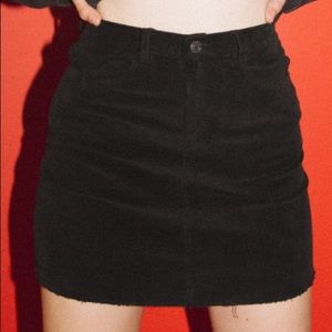 Brandy Melville Juliette Black Corduroy Skirt - S